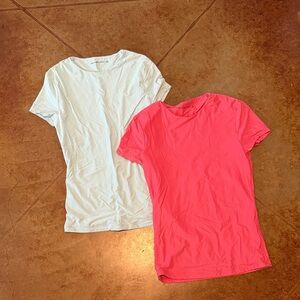 Women's Abercrombie & Fitch light blue and Pink Tees size small great condition